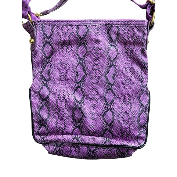 Vtg Y2K Baby Phat Purple Snake Skin Pattern Shoulder Bag Purse Studded HTF Rare - Picture 16 of 16